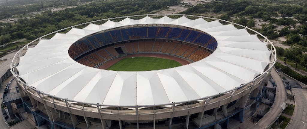 Stadium cover tensile roof